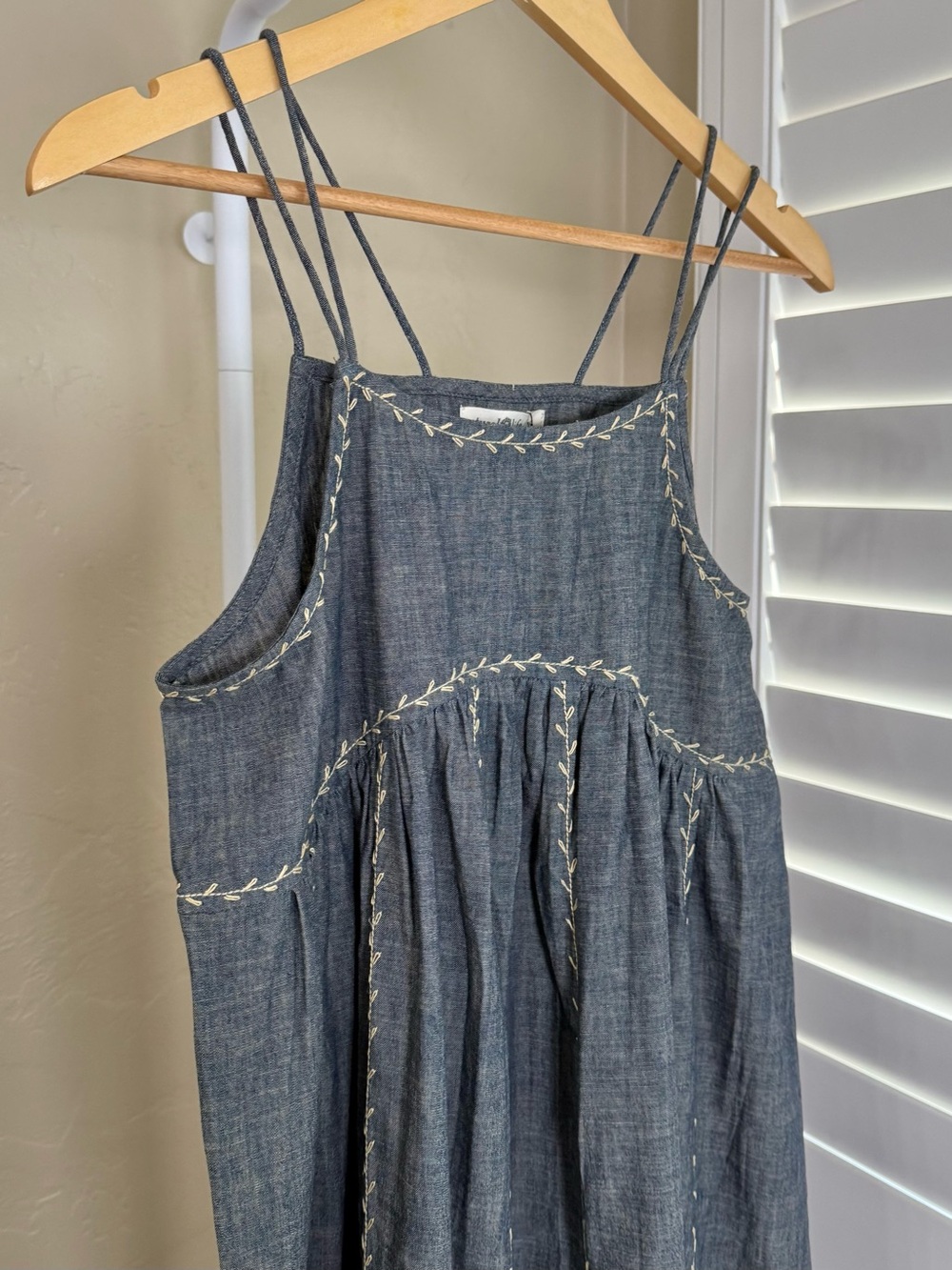 Natural Life Erin Embroidered Maxi Dress 100% Cotton Small NWT Blue - Picture 6 of 11